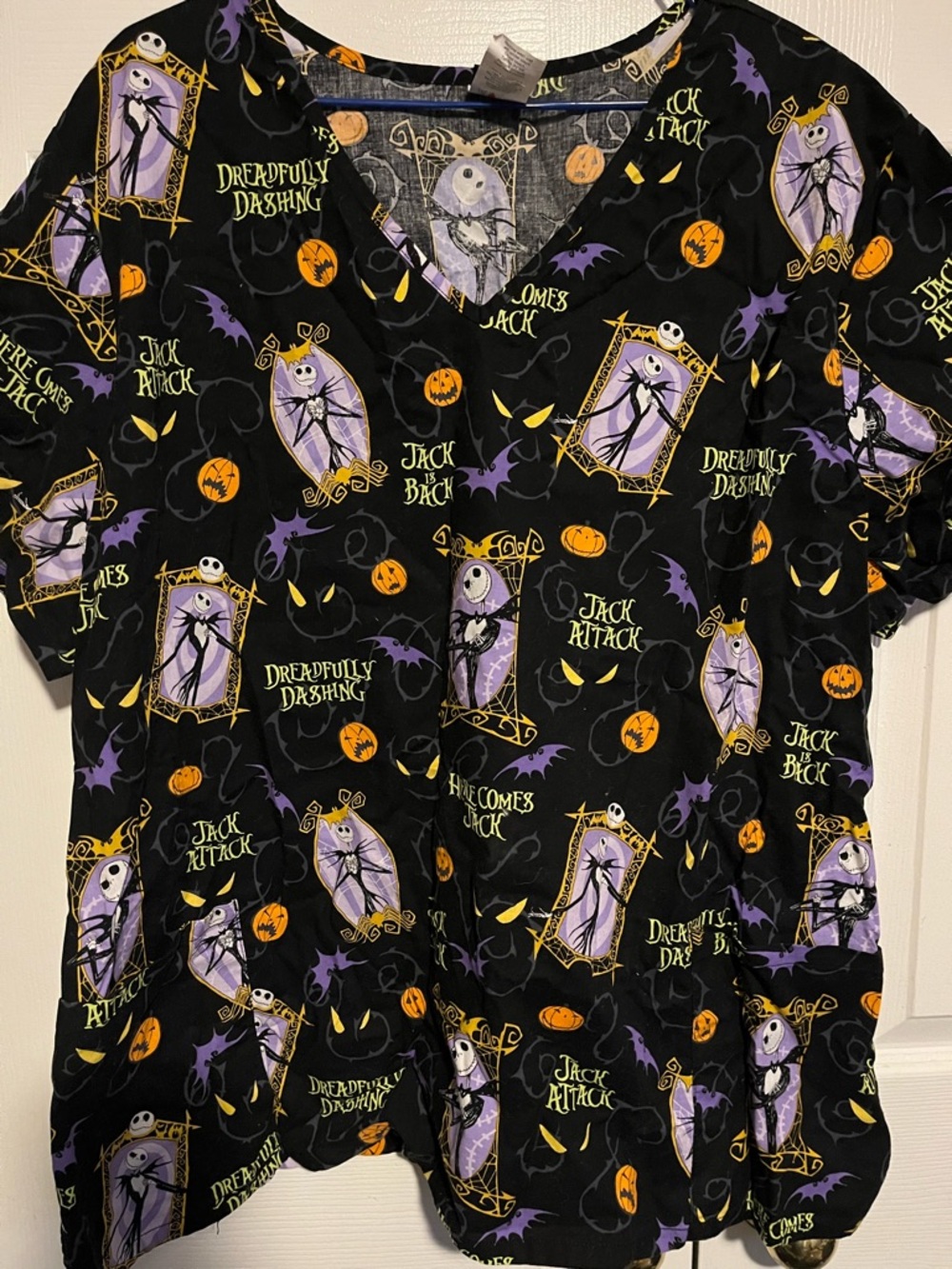 Nightmare Before Christmas scrub shirt